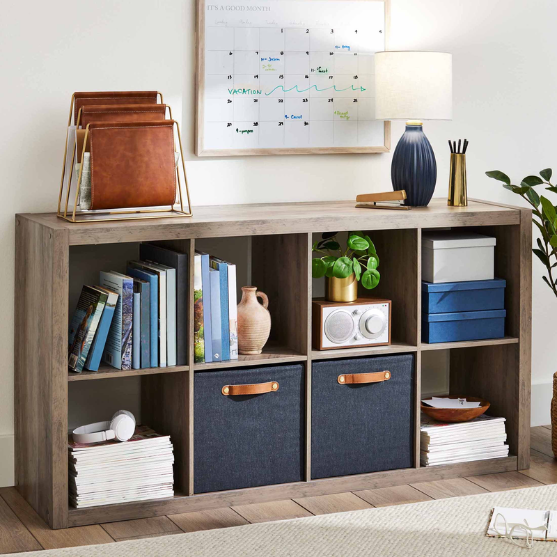8 Cube Storage Organizer, Rustic Gray10