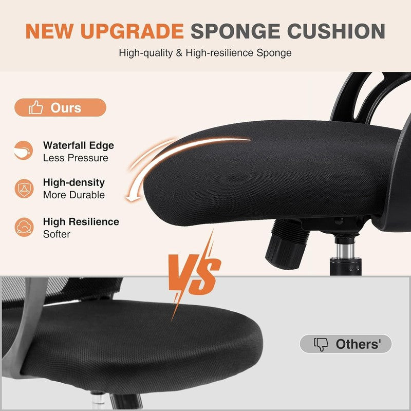 Ergonomic High-Back Mesh Office Chair with Adjustable Headrest & Lumbar Support3
