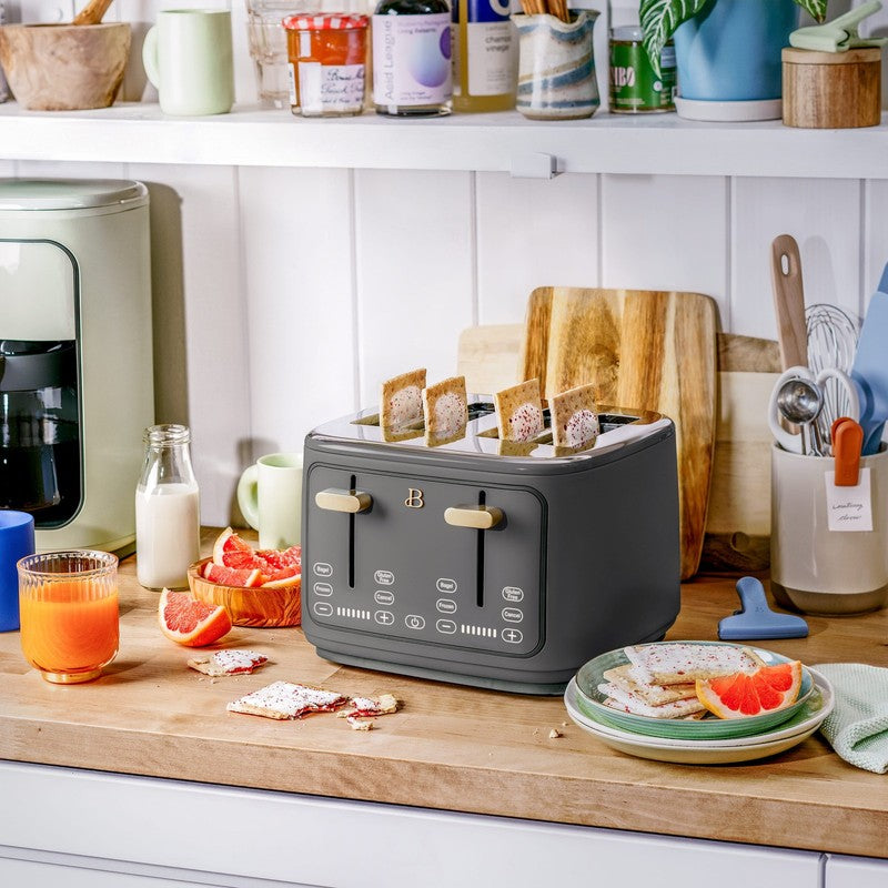 4-Slice Toaster with Touch-Activated Display, Oyster Gray by Drew Barrymore8