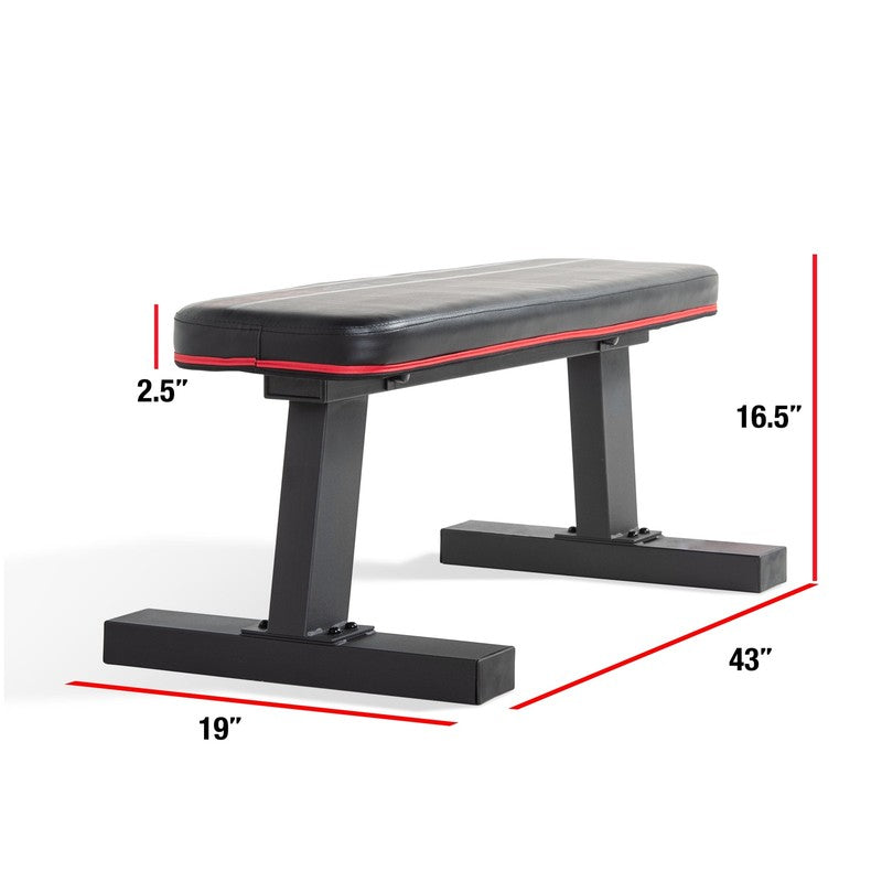 Strength Heavy Duty Flat Bench, Black Finish (600Lb Weight acity)6