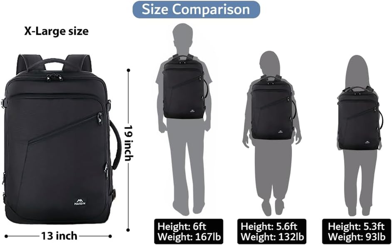 Carry on Backpack, Extra Large Travel Backpack Expandable Airplane Approved Week7