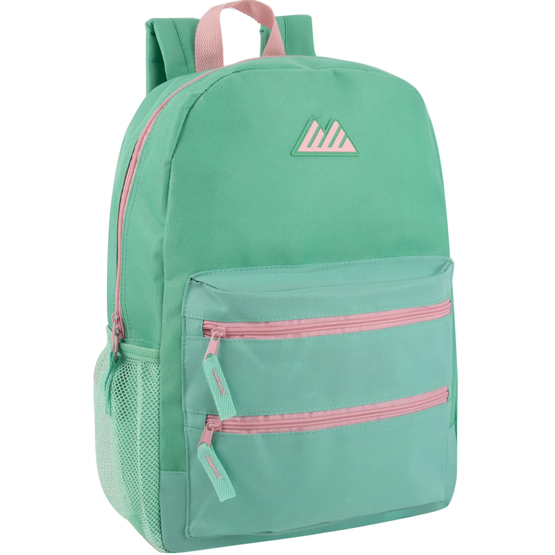 Aquamarine Mint Multipocket Backpack 17" Travel School Bag11