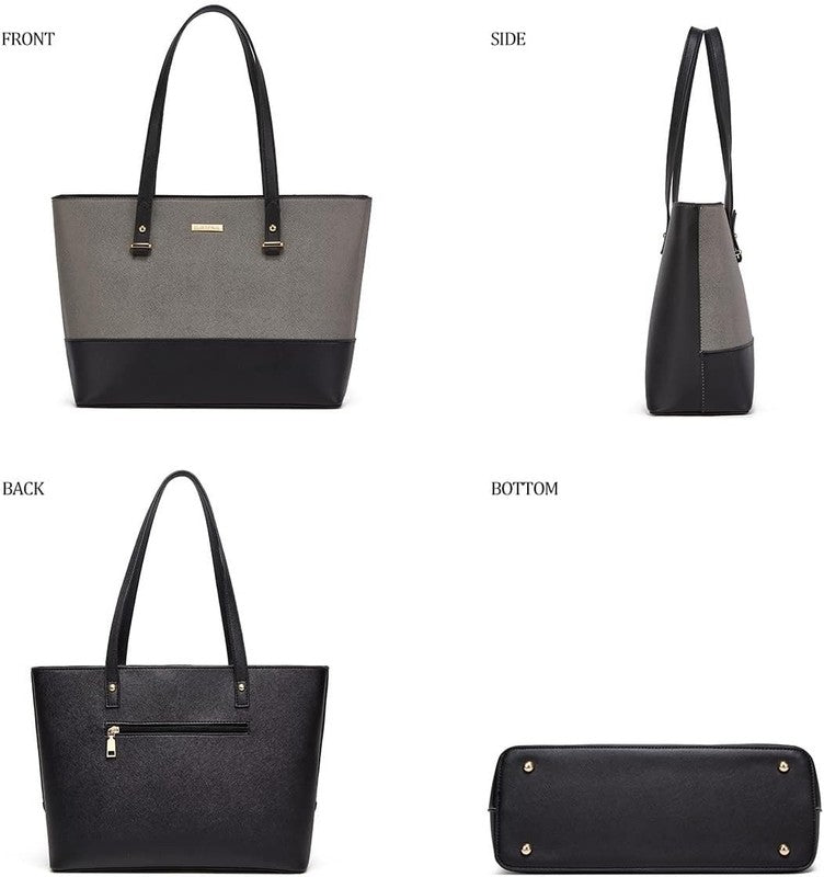 Women Fashion Synthetic Leather Handbag Set 4PCS Tote Shoulder Satchel Purse1