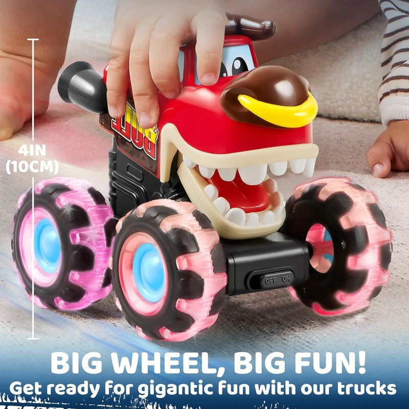 3 Pack Monster Truck Toy - Motion Activated Light up Cars for Toddlers - Monster4