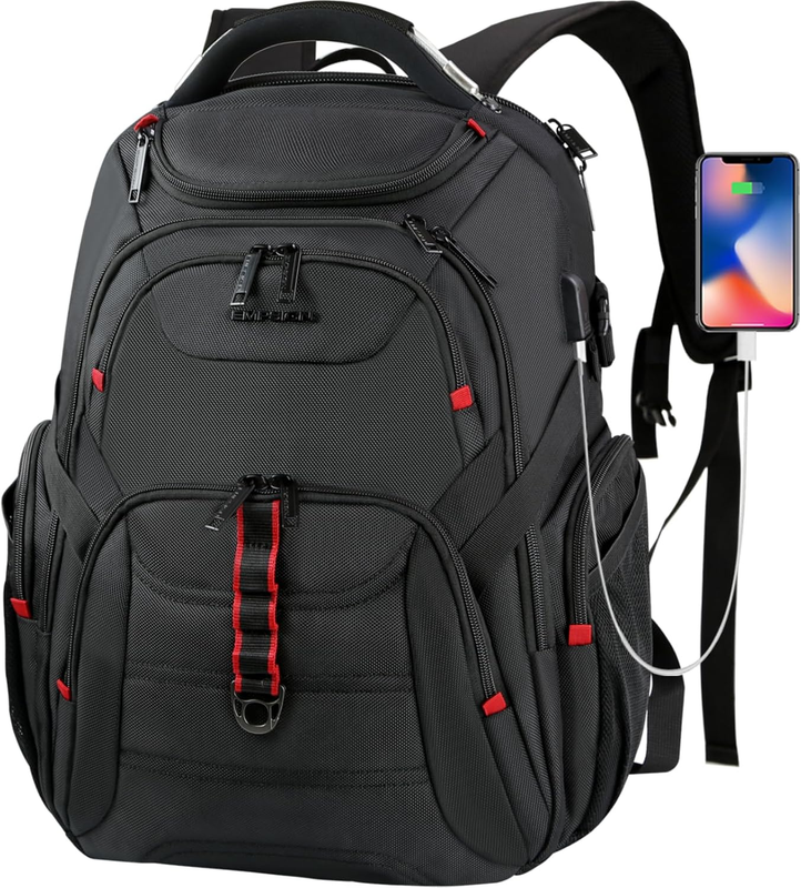 Travel Laptop Backpack for Men, 17.3 Inch Computer Backpack, 45L Anti Theft Busi10