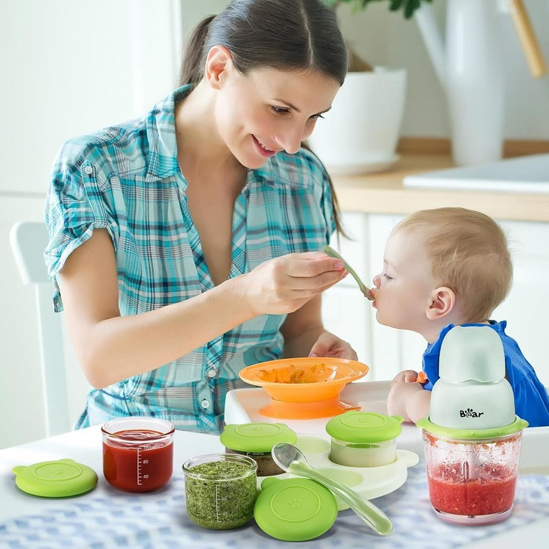 Baby Food Maker Processor Blender with Containers & Silicone Spoons5