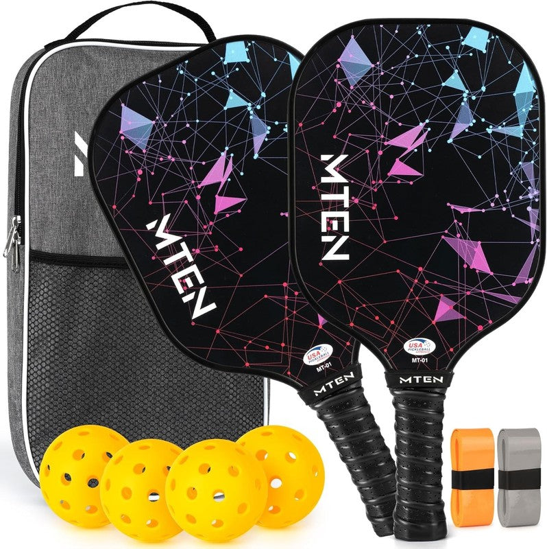 Pickleball Paddles, USAPA Approved Fiberglass Surface Pickleball Set with Pickle7