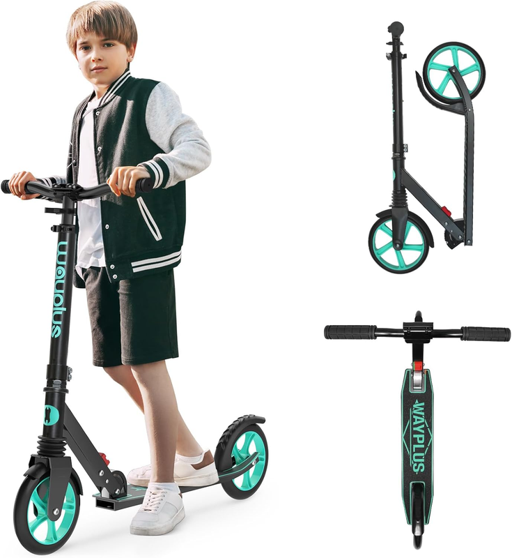 Kick Scooter Foldable 8" Wheels ABEC9 Adjustable 4 Levels Kids Teens Adults 6+8