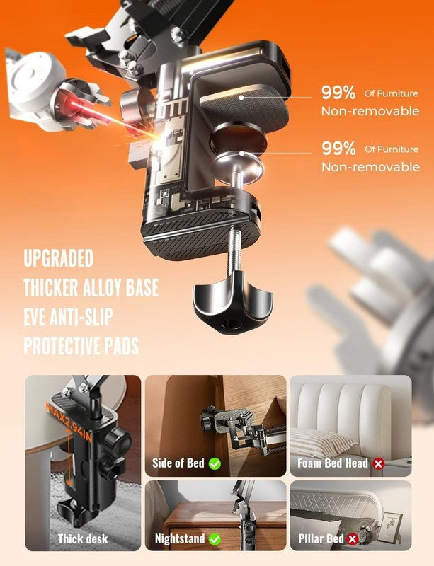 Adjustable Gooseneck Phone Holder for Bed & Desk   MagSafe Compatible Stand3