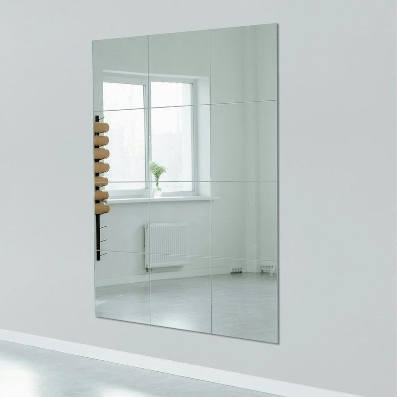 Frameless Wall-Mounted Mirrors - 12 Pack, Perfect for Home Gym & Bedroom2