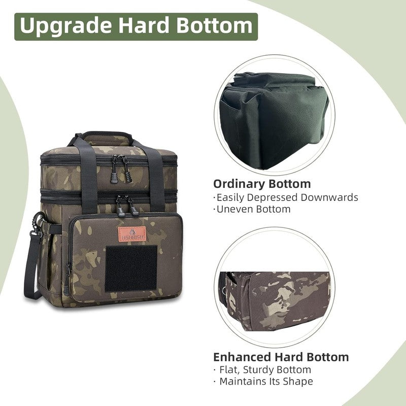 Large Expandable Insulated Lunch Bag 16L/24 Cans Black Camo4