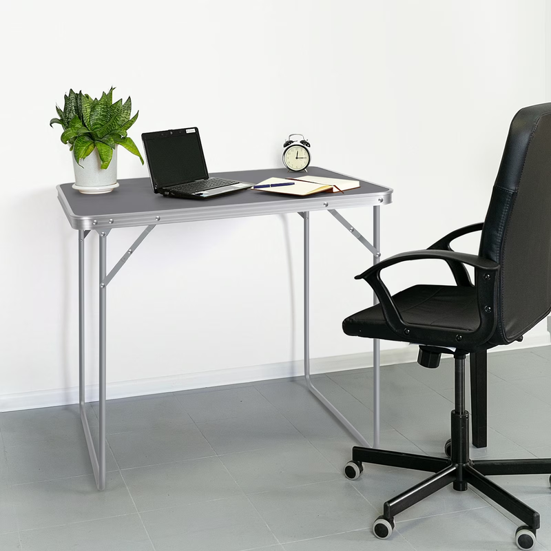 Space Saving Folding Table, Multi-Purpose Charcoal Gray Card Table for Kitchen,3