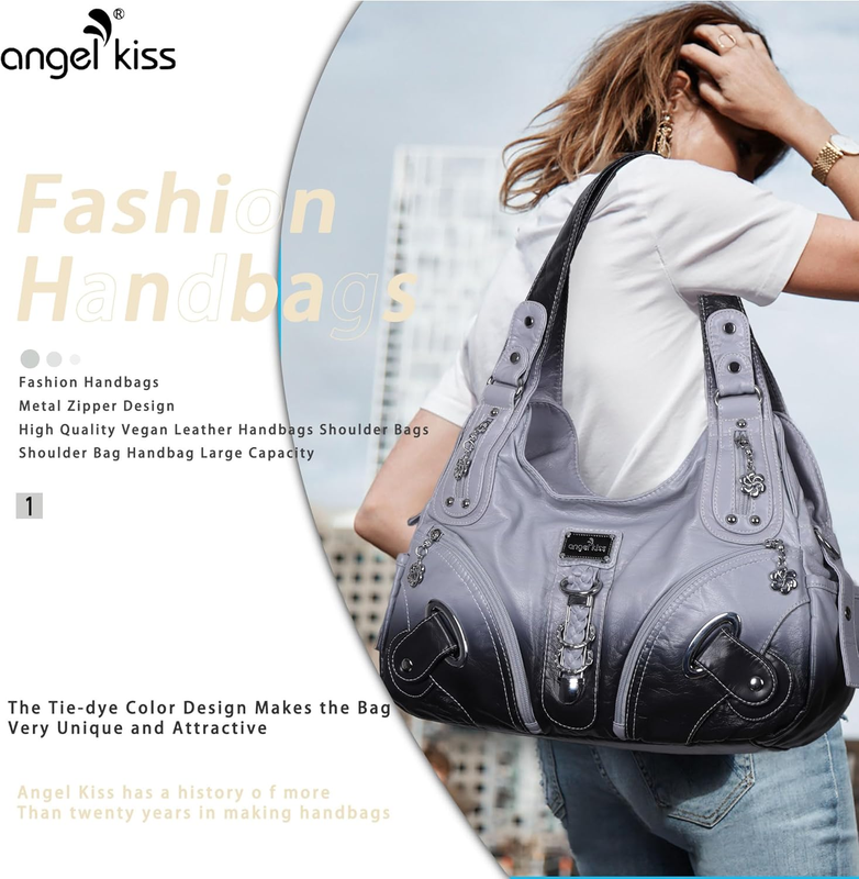 Angelkiss Women’s Large Hobo Satchel Shoulder Handbag Purse6
