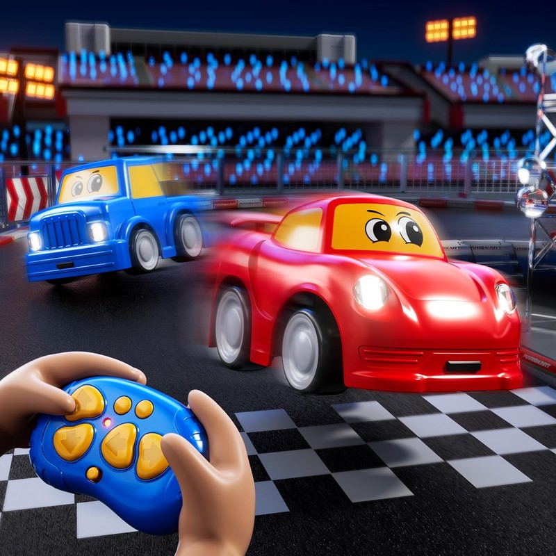 Remote Control Car 2 Year Old, Toddler RC Cars Ages 2 4 Boy, 2 Pack 2.4 Ghz Truc8
