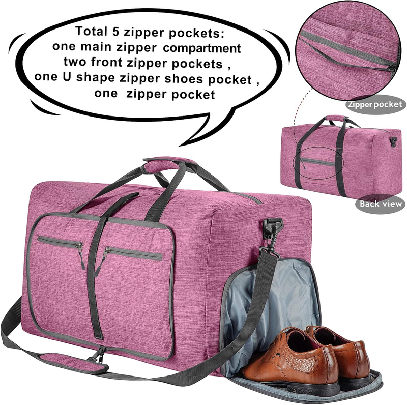 65L 85L 115L Foldable Travel Duffel Bag Weekender Overnight Luggage3