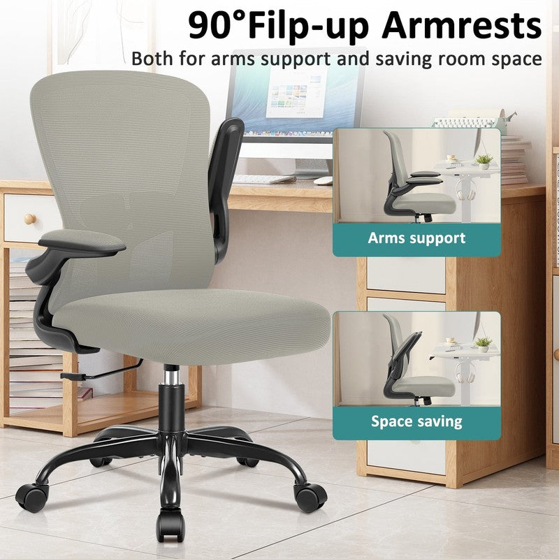 Office Chair, Ergonomic Desk Chair with Adjustable Lumbar Support, High Back Mes2