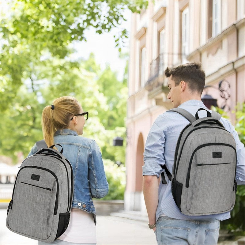 15.6" Travel Laptop Backpack Anti-Theft USB Charging Water-Resistant Grey6