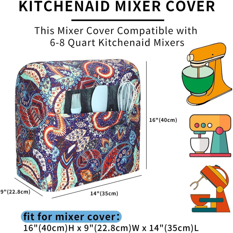 KitchenAid Stand Mixer Cover 5 8 Qt Dust Cover w/ Storage Pockets1