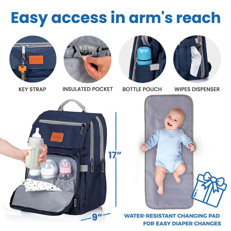 Diaper Bag Backpack Large Waterproof Baby Shower Gift Travel Unisex3