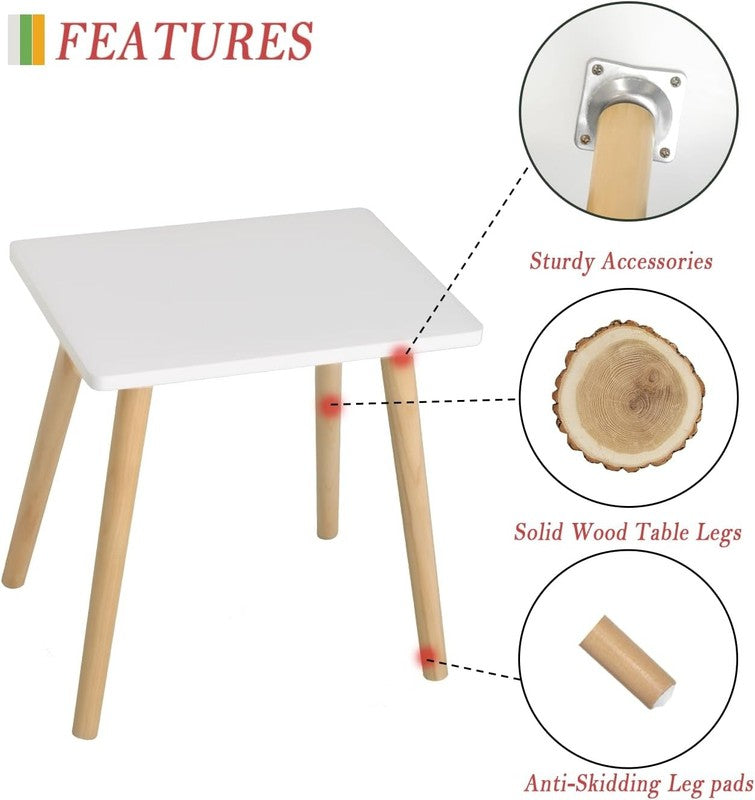 Small White Side Table End Table Modern Wood Nightstand for Bedroom Office3