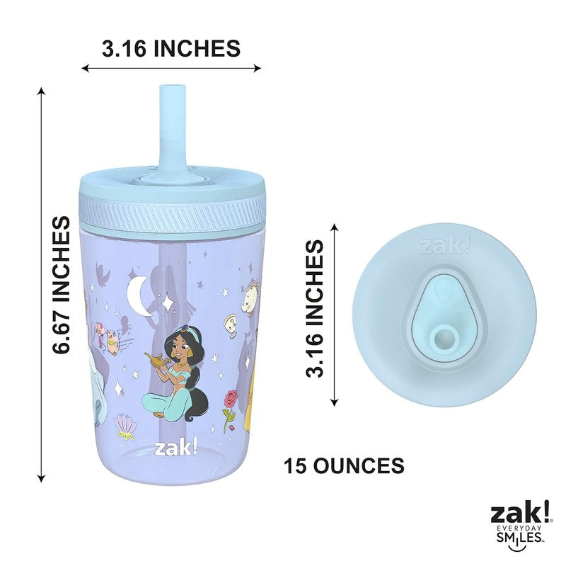 2 Pack Princess Toddler Cups, 15Oz Leak Proof Sippy Cups for Travel/Home7