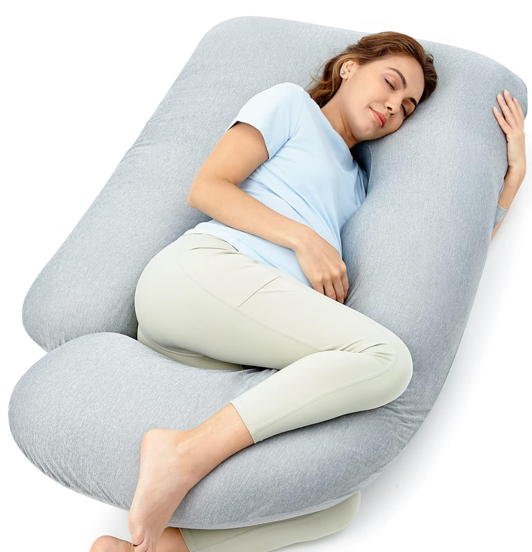 57in U Shaped Pregnancy Pillow Cooling Cover Full Body Maternity8