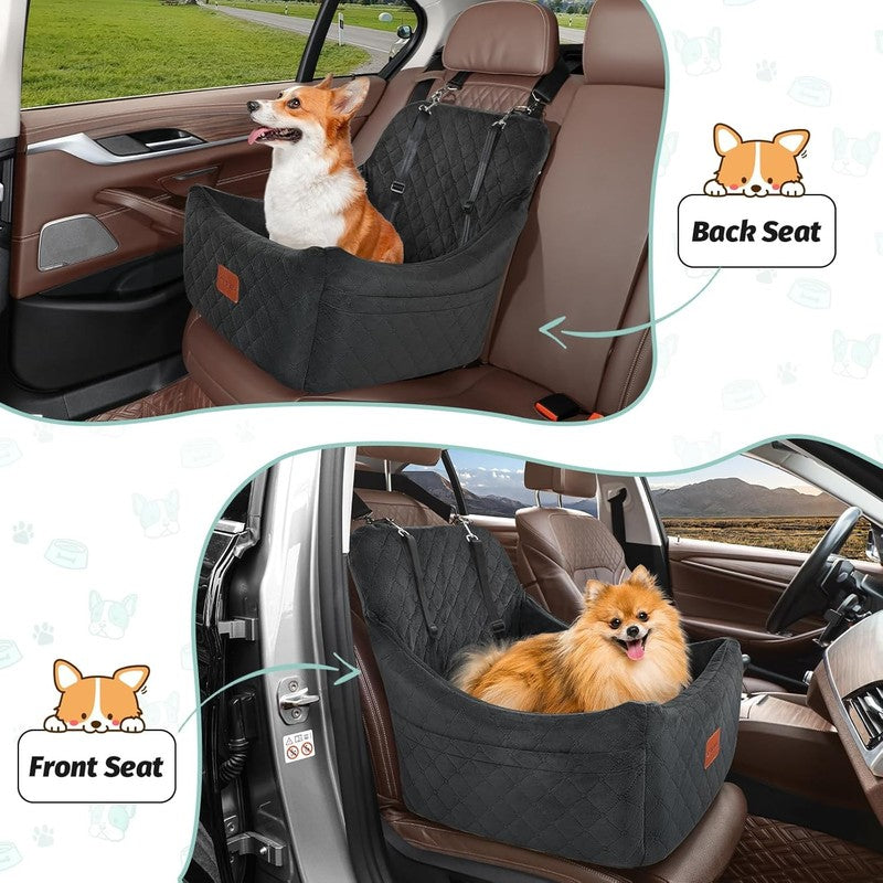 Dog Car Seat up to 35lbs Washable Memory Foam Anti Slip Black Medium5