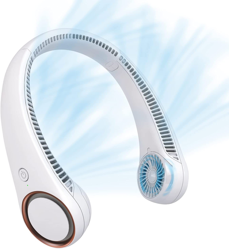 Portable Neck Fan - Rechargeable Bladeless Hands-Free Cooling for All (White)9