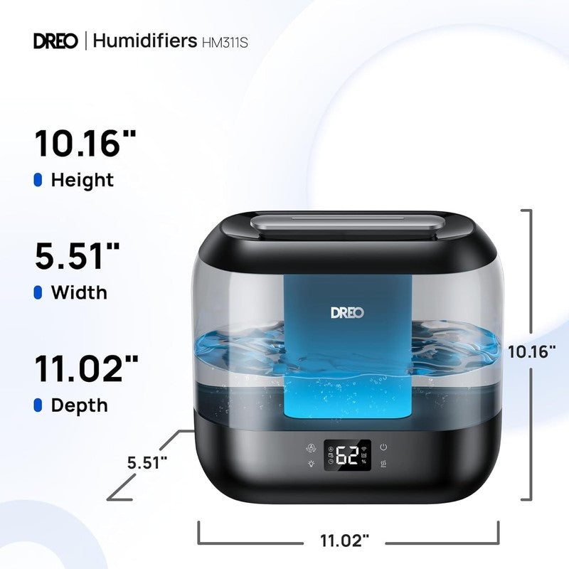 Smart Humidifier 4L Top Fill Cool Mist 36H App Voice Control Black8