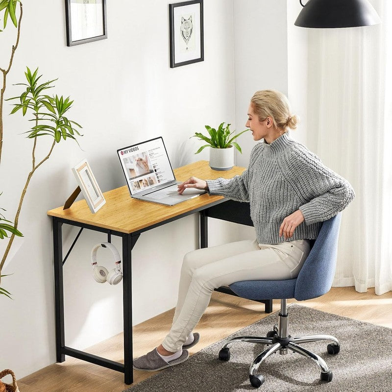 48" Computer Desk Study Work Table w/ Storage Bag Headphone Hook Home Office1