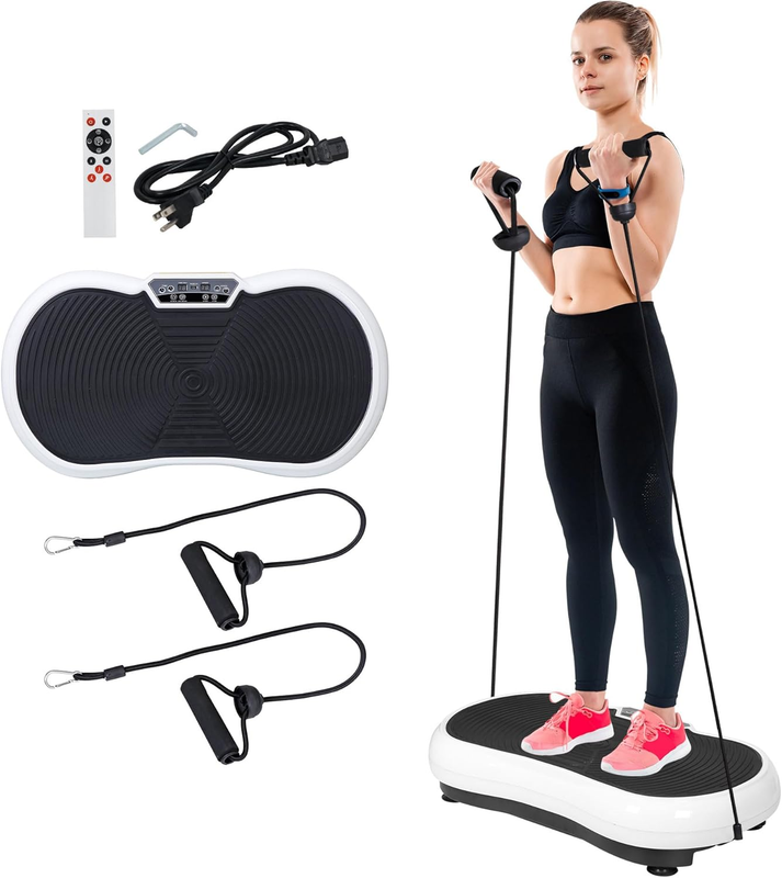 Pro Vibration Plate Machine 99 Levels Full Body Workout Bands Bluetooth Remote10