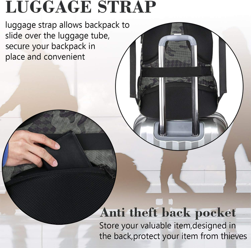 15.6" Computer Backpack Travel College School Anti Theft Daypack2