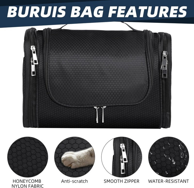 Large Hanging Toiletry Bag Travel Dopp Kit Water-Resistant for Men & Women Black7