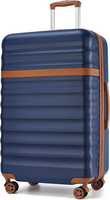 28 Inch Expandable Hardside Luggage ABS PC TSA Lock Suitcase Navy8