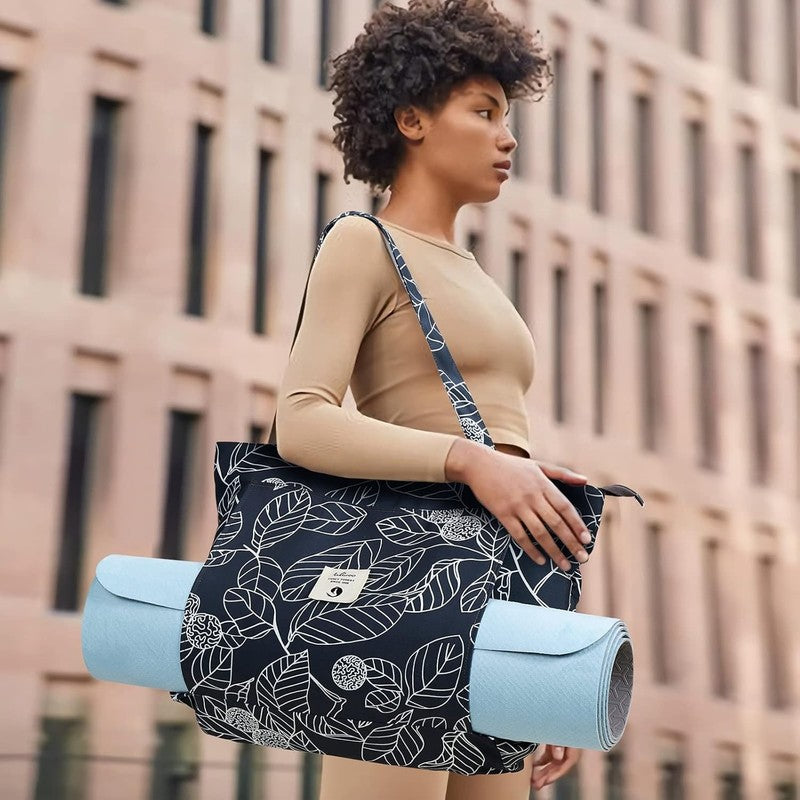 Yoga Bags for Women with Yoga Mats Bags Carrier Carryall Canvas Tote for Pilates1