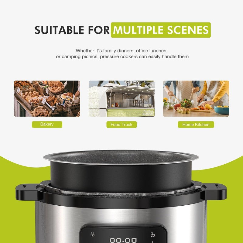 6Qt Electric Pressure Cooker Multi-Use Stainless Steel Instant Cooker3