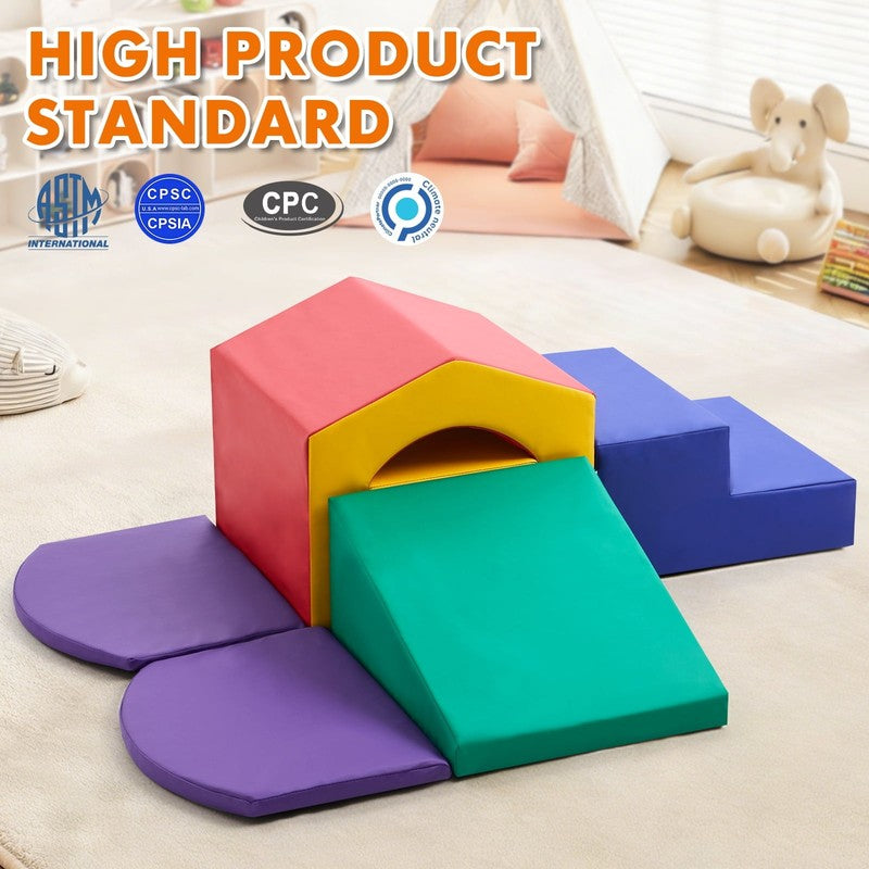 6PCS Soft Climbing Toys for Toddlers – Foam Climb & Crawl Play Set6