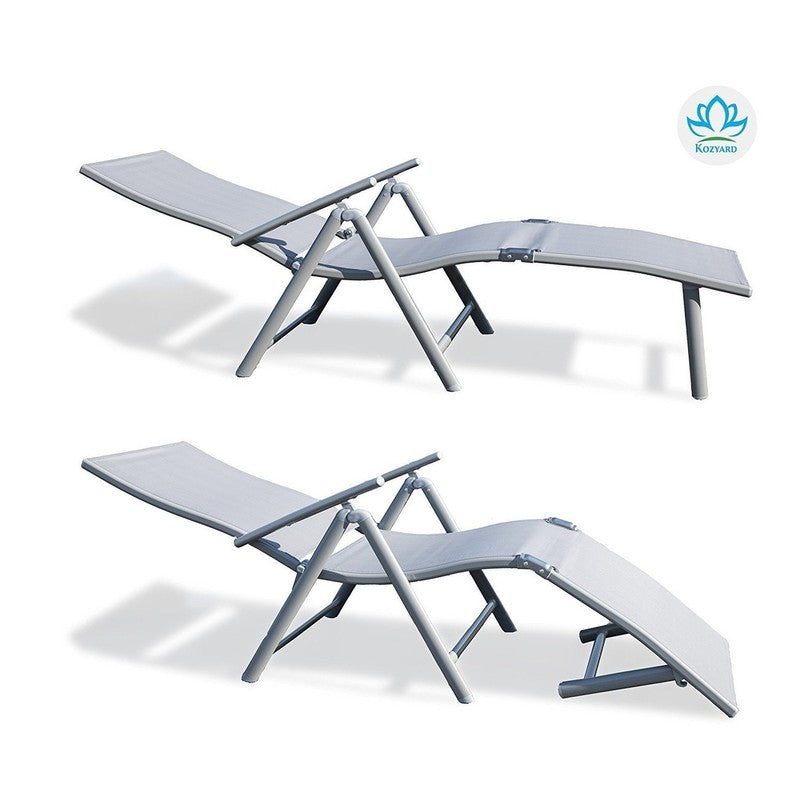 Adjustable Cozy Aluminum Folding Chaise Lounge Chair for Beach & Pool6