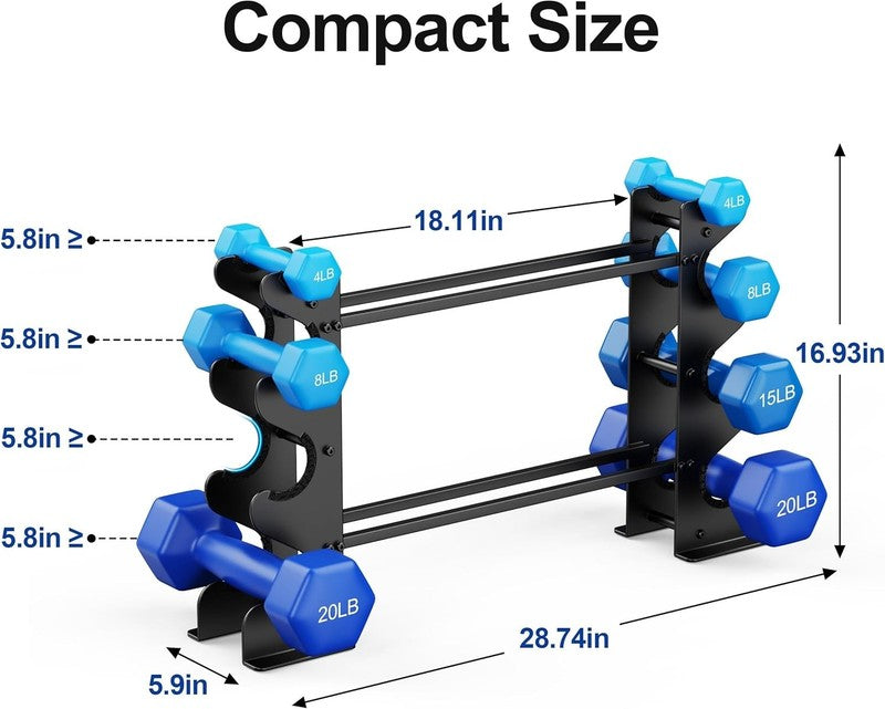 4 Tier Dumbbell Rack Stand Home Gym Weight Holder 400LB Heavy Duty Rack Only3
