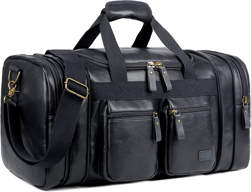 Vegan Leather Travel Duffel Bag Weekender Carry On Overnight Sports HB 217