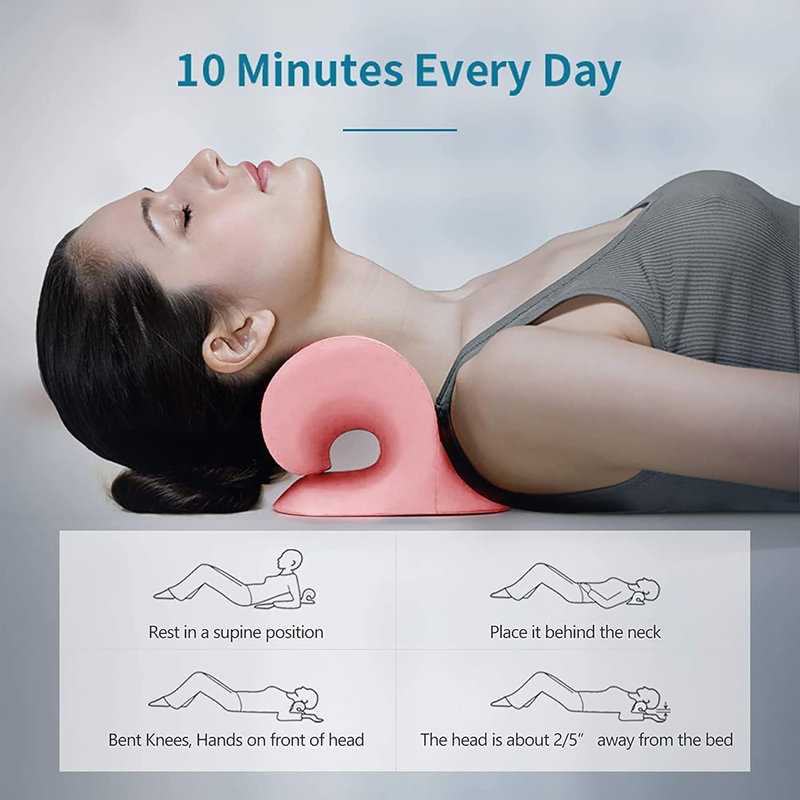 Neck Shoulder Relaxer Cervical Traction TMJ Pain Relief Pink5