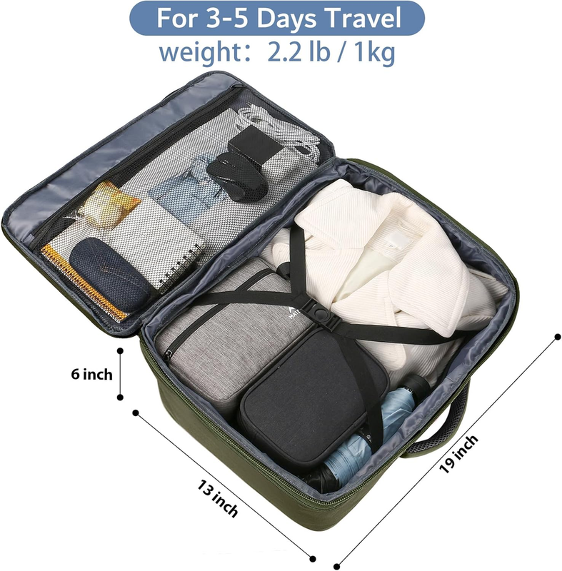 Lightweight Carry On Travel Backpack Expandable Trolley Sleeve Green3