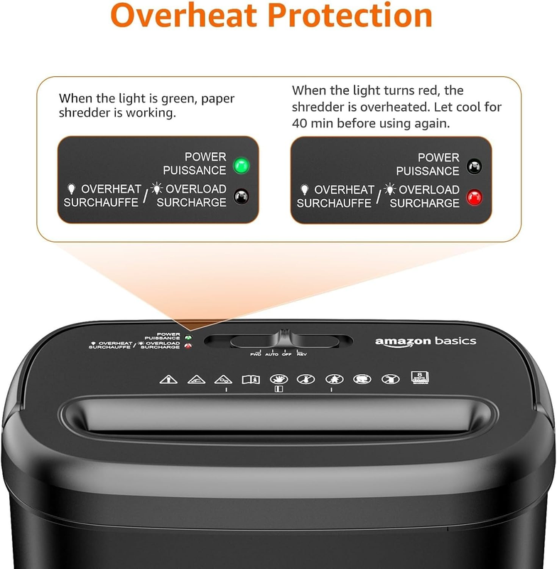 8 Sheet High Security Cross Cut Paper and Credit Card Shredder with P 4 Security4