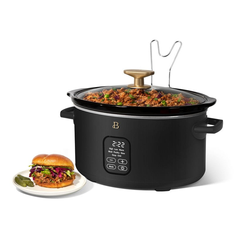 6 Qt Programmable Slow Cooker, Black Sesame by Drew Barrymore6