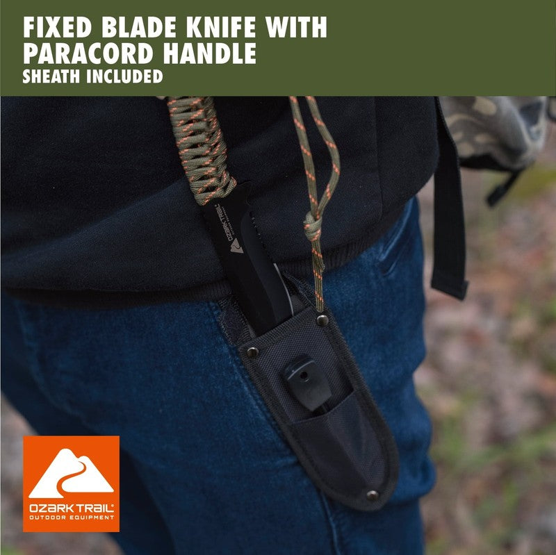 12Pc Camping Multitool Set with Flashlight Machete Knife3