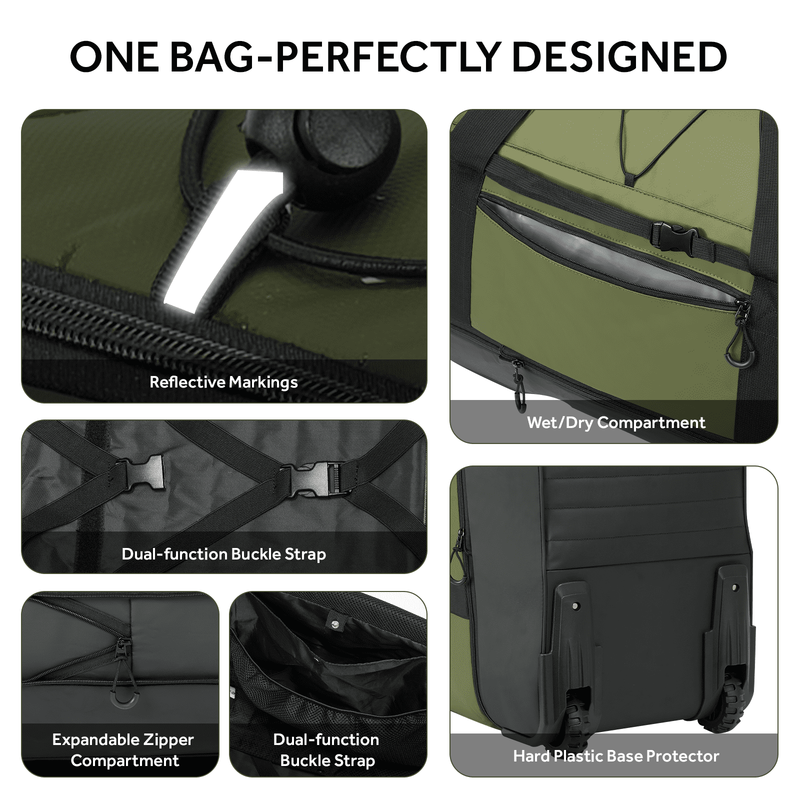 30in Rolling Duffle Bag Expandable 100-120L Waterproof Heavy Duty7