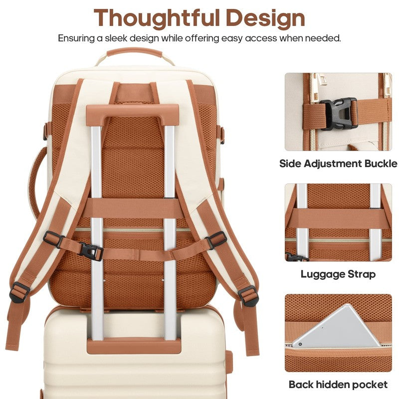 Travel Backpack for Women Carry on Backpack Flight Approved 40L Personal Item Ba1