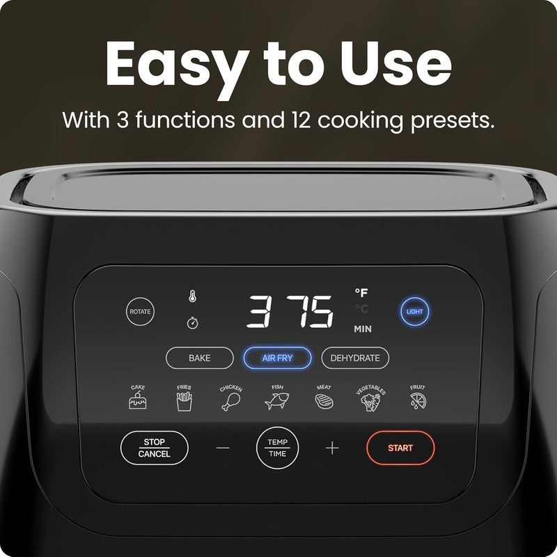 Digital Air Fryer Oven 10L XL Rotisserie Dehydrator 17 Presets Touch Screen4