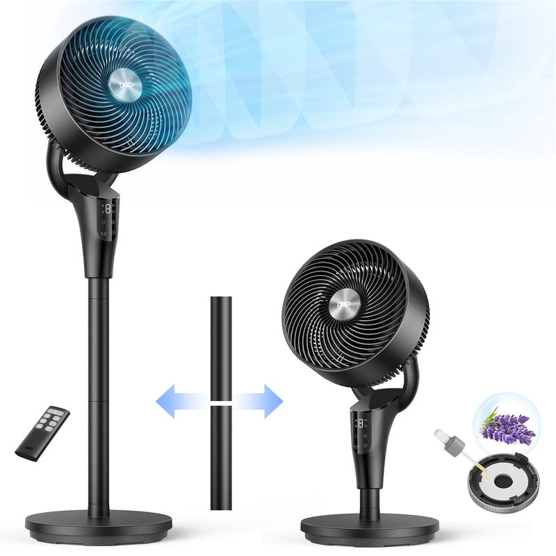 2 in 1 Pedestal Fan Quiet Standing Table Fan Remote 8 Speed Timer0
