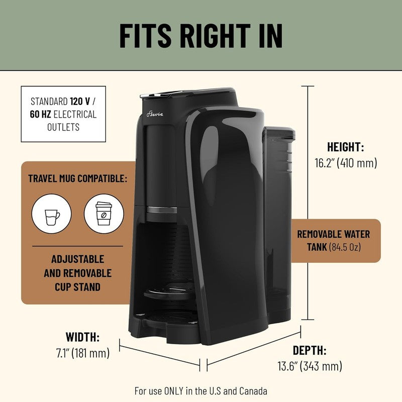 Aroma Brewer Single Serve Coffee Maker for Lattes Tea Hot & Iced Grey4